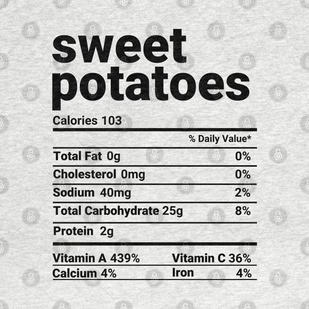 Sweet Potatoes Nutrition Facts Thanksgiving Costume by tobzz